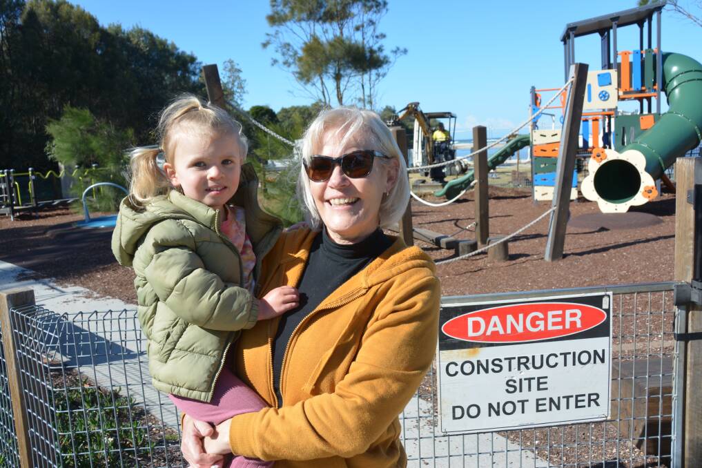 Improvements welcomed: Wendy and Tallow Kelly say the Lake Cathie foreshore is a great place to be.