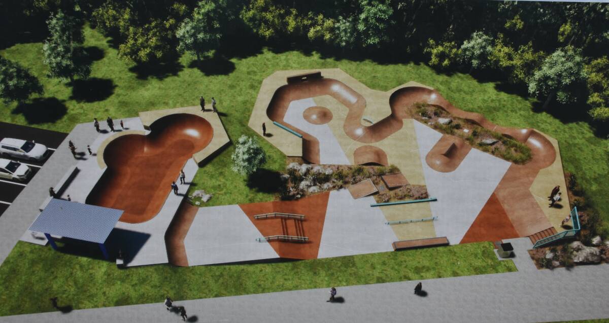 NEARING COMPLETION: Lake Cathie Skate Park is envisioned to have a skate bowl, steps, rails, boxes and a pump track.