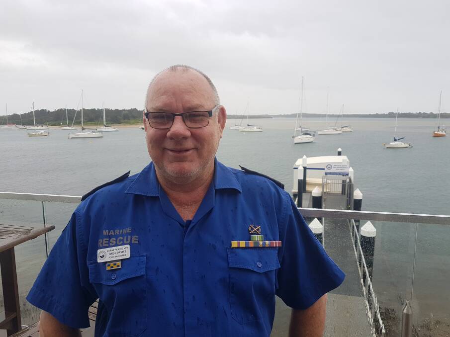 ON THE WATCH: Marine Rescue Port Macquarie unit commander Greg Davies.