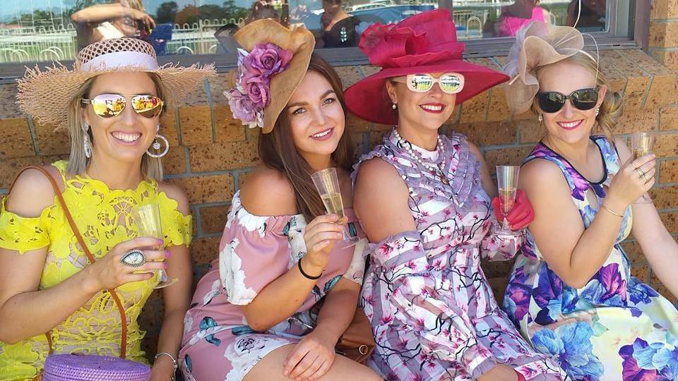 FASHIONS ON THE FIELD: All glammed up for the Woop Woop Cup last year.