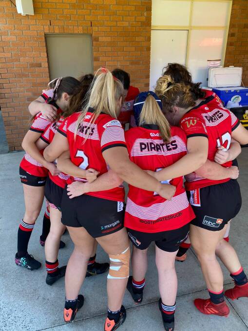 TRAINING HARD: Port Pirates womens team ready for their grand final against Snappers this weekend. Photo: Supplied/Lisa Vogel.