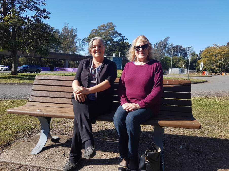 TOWN RESTORATION: Telegraph Point residents Sue Pike and Joanne White.