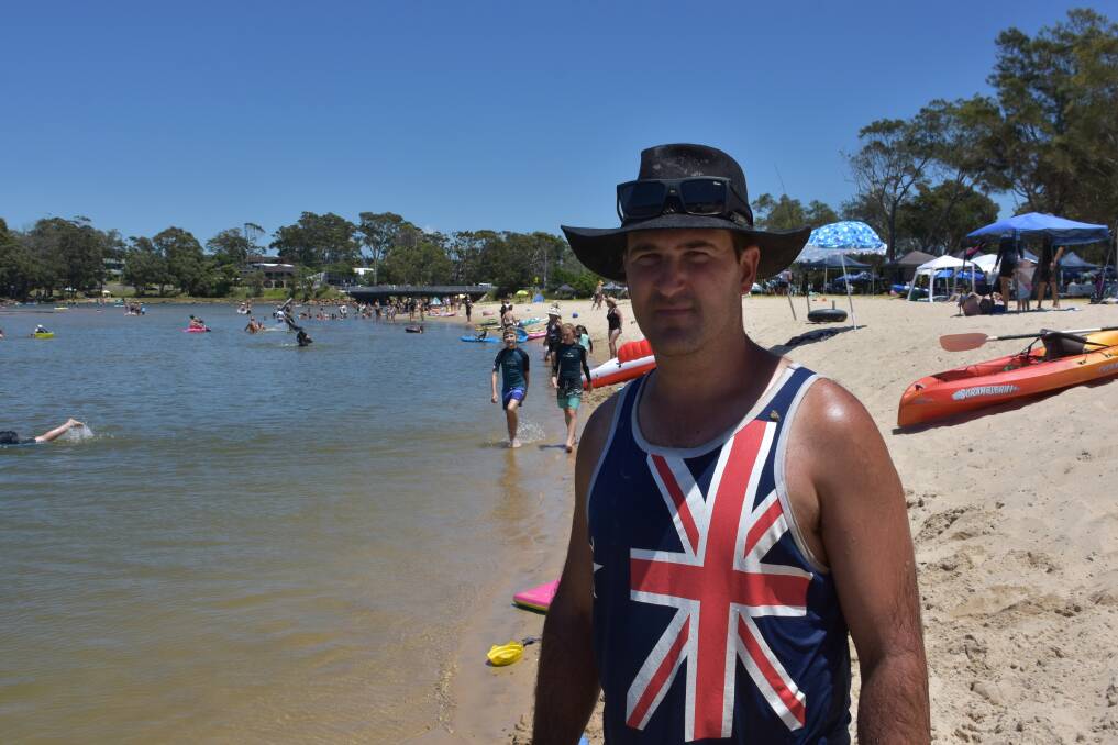 GREAT IDEA: Port Macquarie resident Mitch Rourke at the beach.
