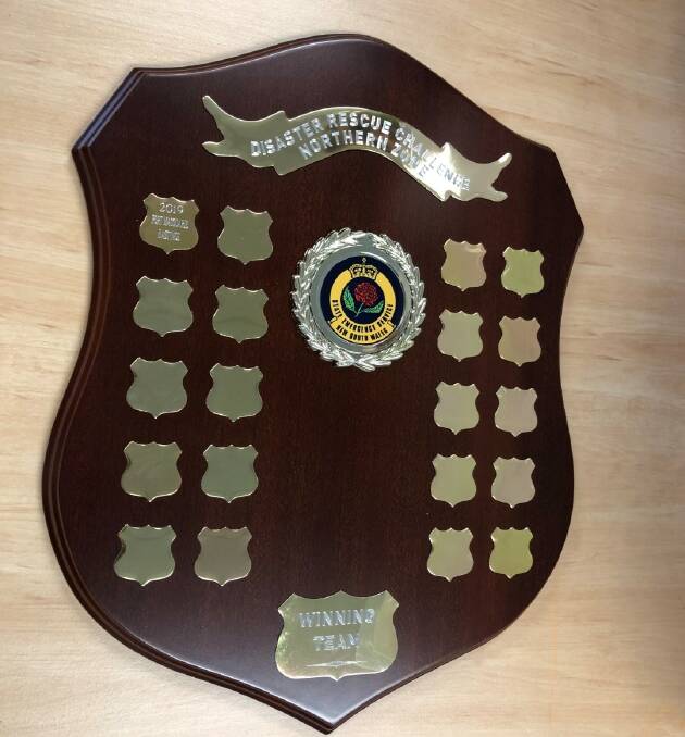 SES: Port Macquarie's new prestigious inaugural SES Northern Zone Disaster Rescue Challenge trophy.
