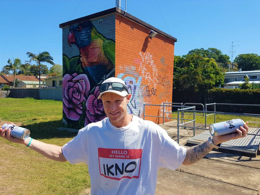 MURAL STREET ARTIST: Graffiti Removal Day co-ordinator Damon Moroney said tagging is disrespectful and needs to be cleaned up in Port Macquarie.