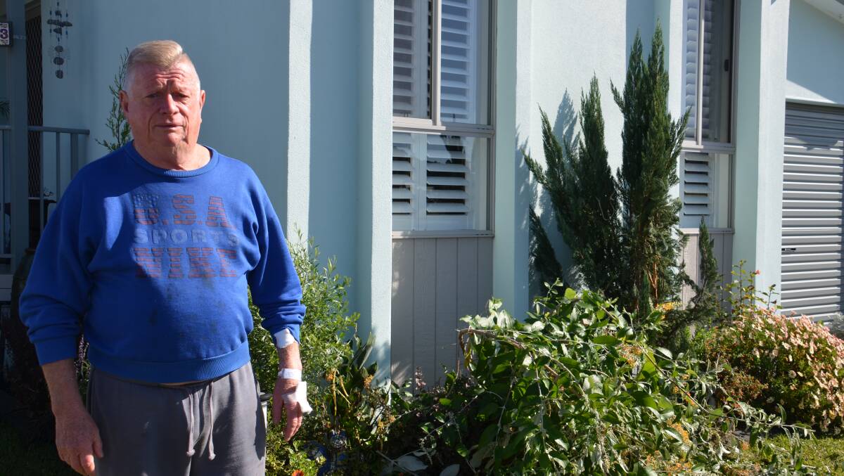 John Norton out the front of his home where the incident with the deer took place. Picture: Ruby Pascoe