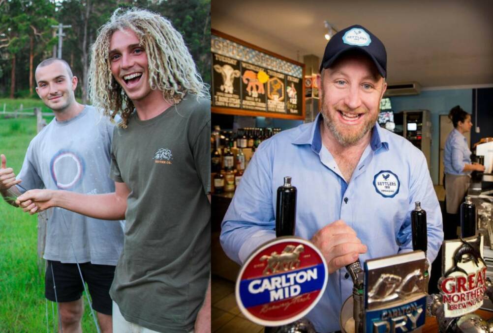Challenges: (Left) Owners of The Organic Factory Cody Rogers and Taranar Sloan-Harris (right) Licensee of the Flower Hotel Group Alistair Flower.