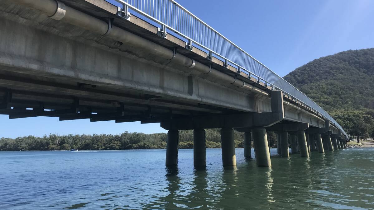 The Dunbogan Bridge columns were reinforced in 2021. Picture, Port Macquarie-Hastings Council 