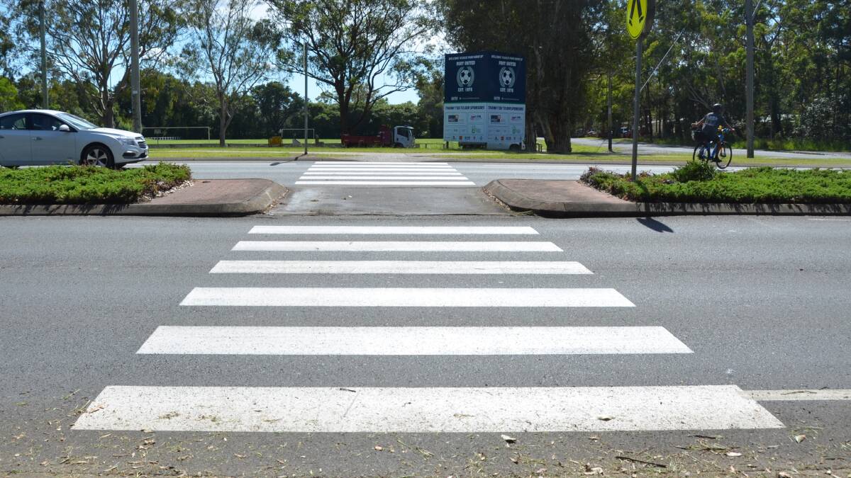 The pedestrian crossing on Hastings river Drive where the alleged hit-and-run accident occurred. Picture by Ruby Pascoe 