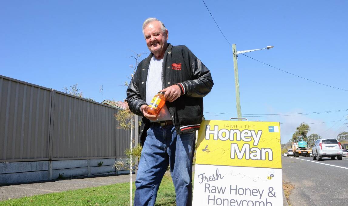 Business owner of James the Honey Man, James Wardrope. Picture by Emily Walker