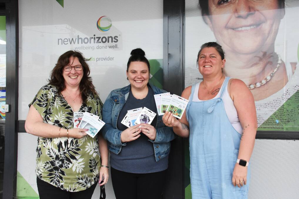 Helping hand: Sarah Clark, Mikaela Weldon and Tracey Rogerson from New Horizons.