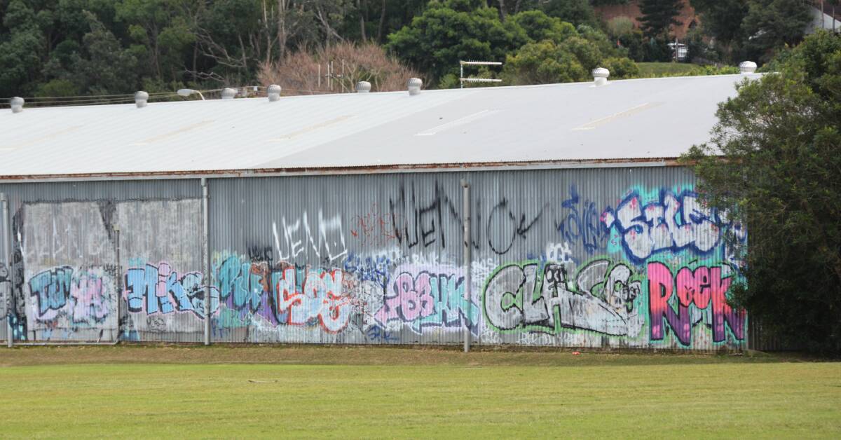 Crack down: Graffiti near Macquarie Park.