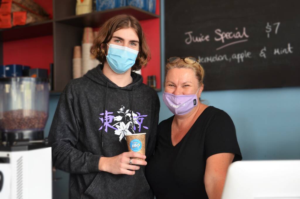 Act of kindness: Joel Newman and Alison Lynch at The Milkbar in Port Macquarie.