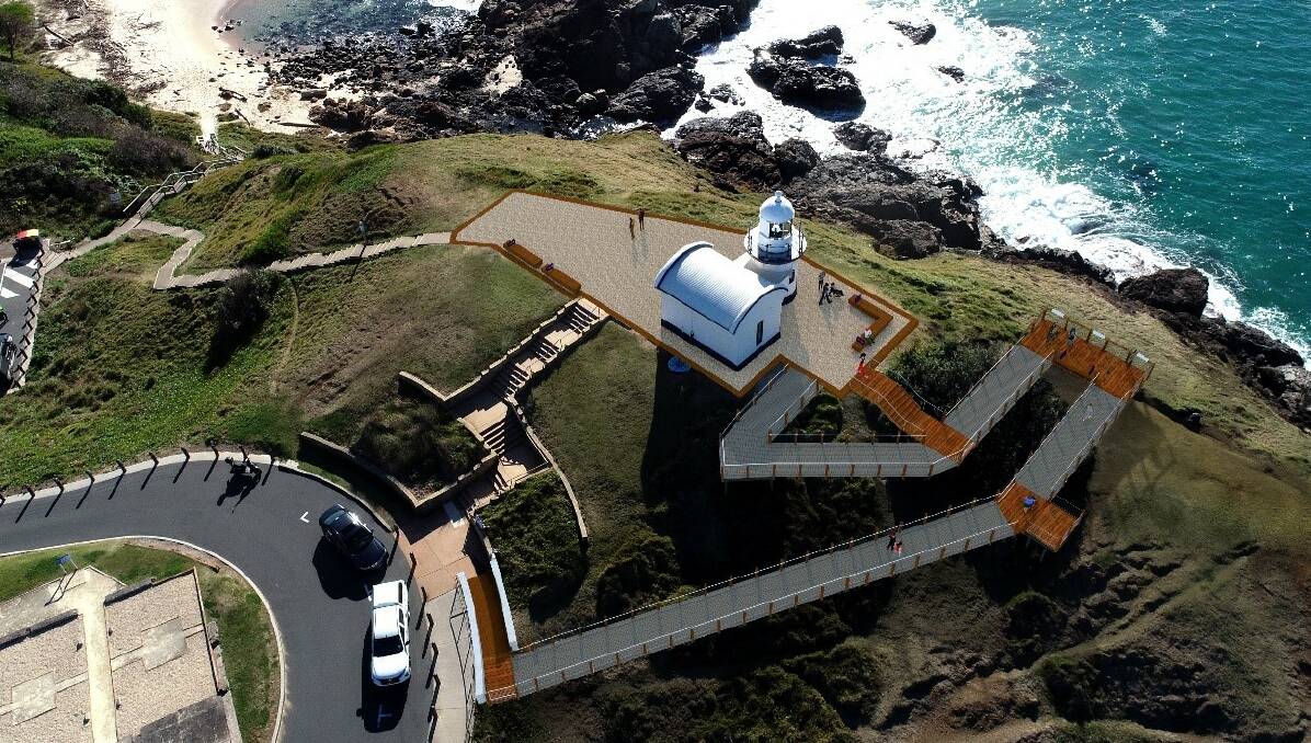 A render image of the plans for Tacking Point Lighthouse. Picture supplied by PMHC