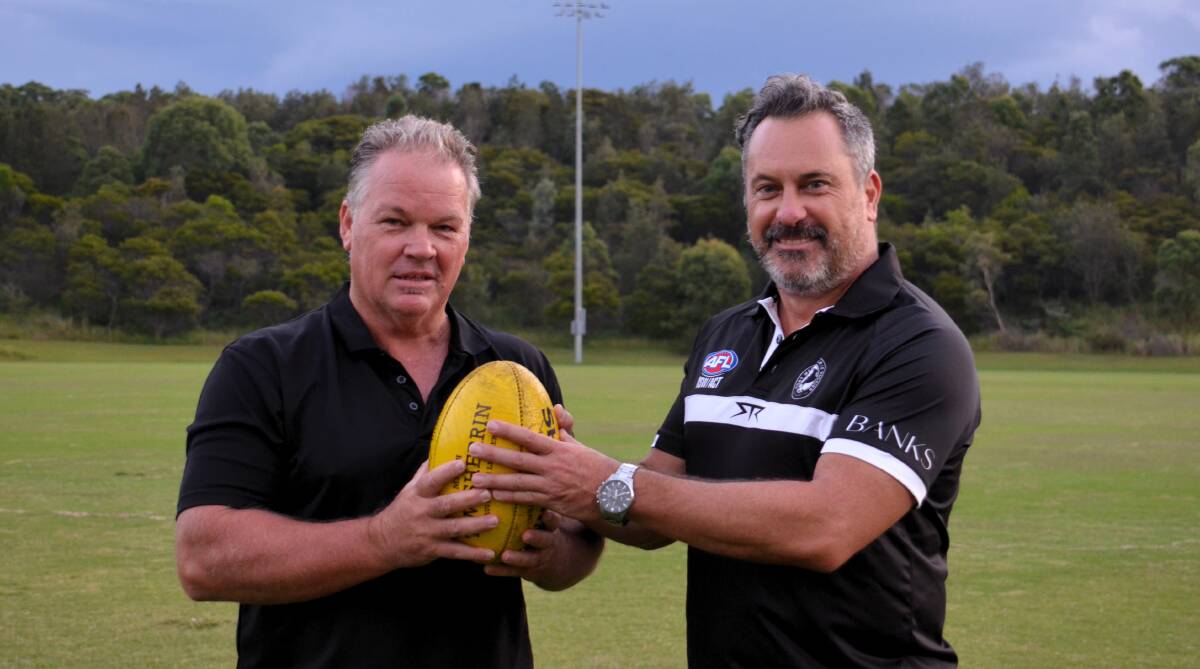Port Macquarie Magpies first grade men's coach Greg Walsh and women's coach Troy Kelly. Picture by Ruby Pascoe