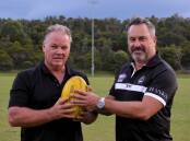 Port Macquarie Magpies first grade men's coach Greg Walsh and women's coach Troy Kelly. Picture by Ruby Pascoe