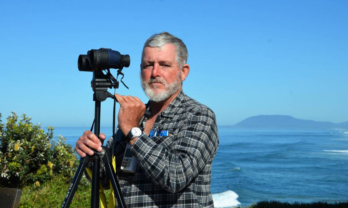 Port Macquarie's veteran whale spotter Leigh Mansfield. Photo: Ruby Pascoe