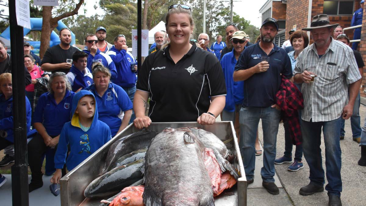 Kate Shelton at the 2019 charity fish auction. Photo: Liz Langdale 