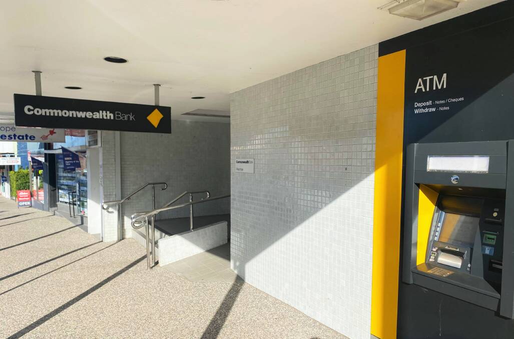 Change to business hours: The Commonwealth Bank Wauchope Branch.