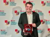 Founder of DeadlyScience Corey Tutt wins Transgrid Indigenous Achievement Award. Photo: Supplied