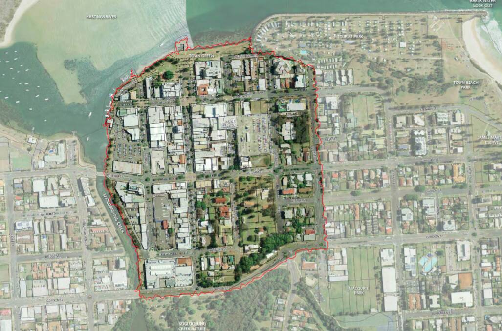 The Town Centre Master Plan area. Photo supplied by Port Macquarie-Hastings Council