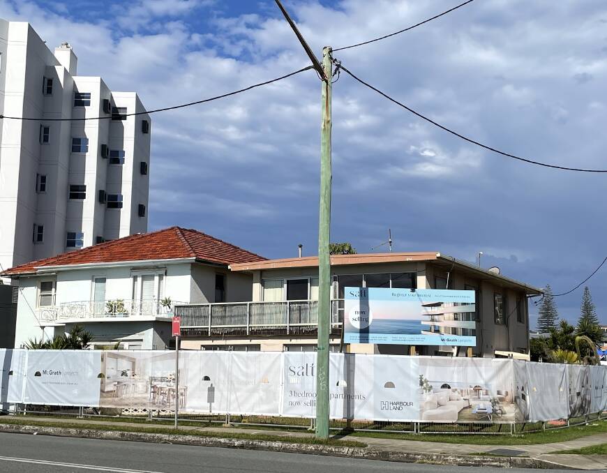  A house and small block of flats in William Street will be demolished to make way for the apartment development. Photo: Lisa Tisdell
