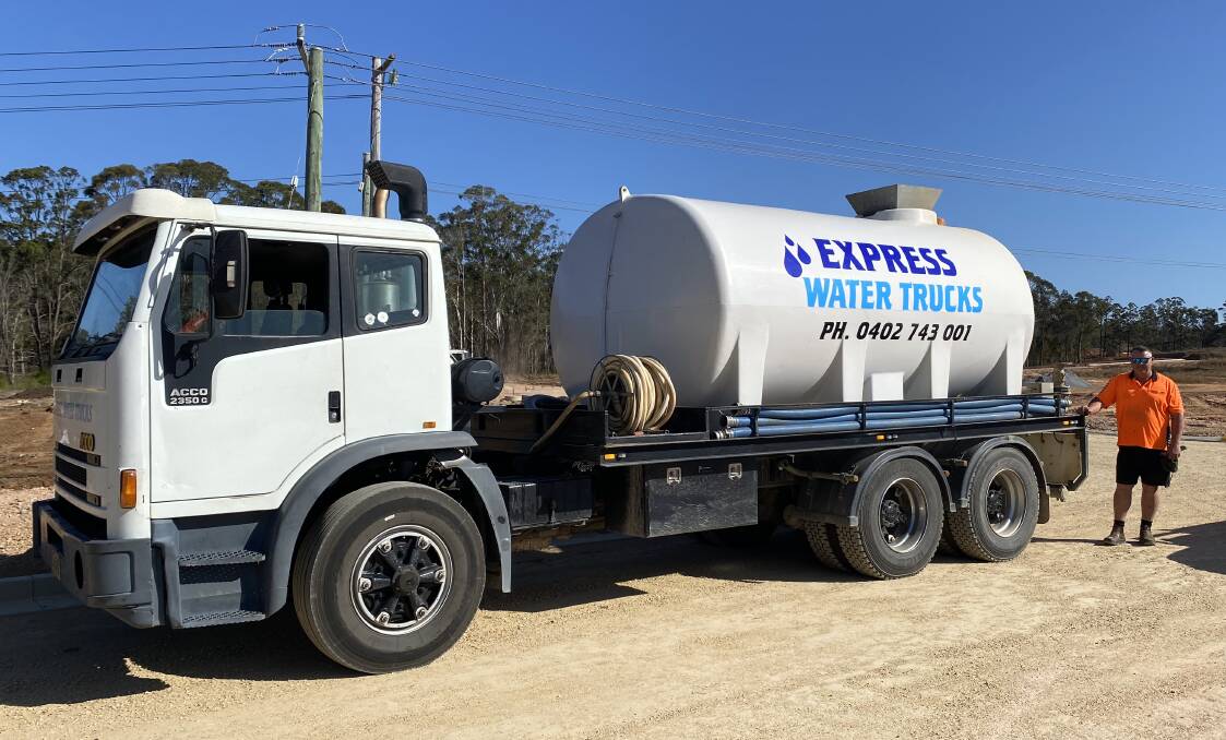 Express Water Trucks owner Andrew Keain says there is huge demand for bulk water deliveries. Picture, supplied