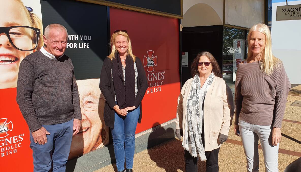 Point of contact: St Agnes' Parish Recovery Support Service coordinator John McQueen and recovery support workers Sherrie Moloney, Leonie Maher and Nette McCoubrie help flood-impacted residents with high needs.