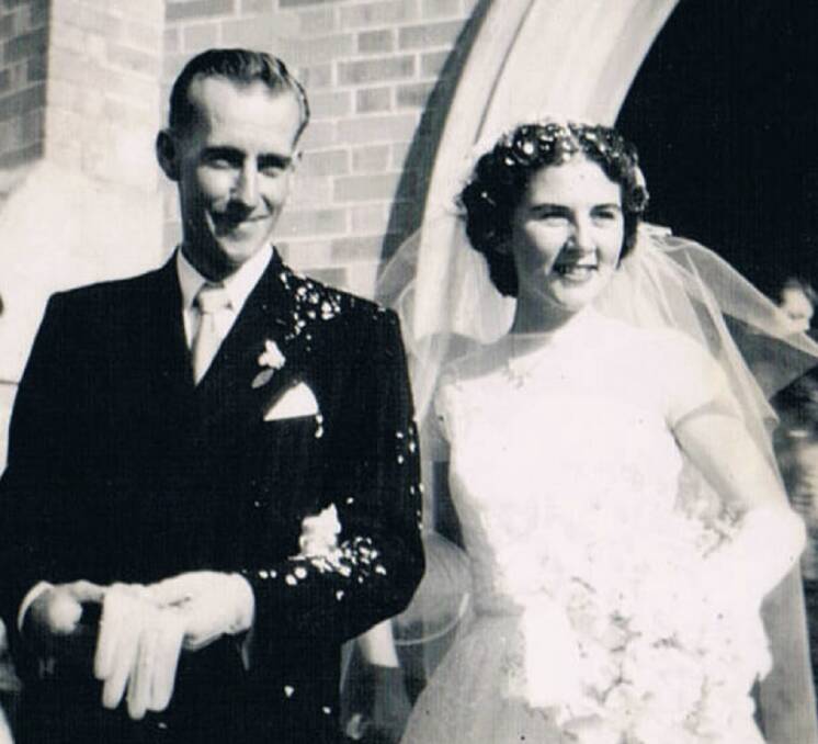 Peter and Amy Longworth on their wedding day 70 years ago.