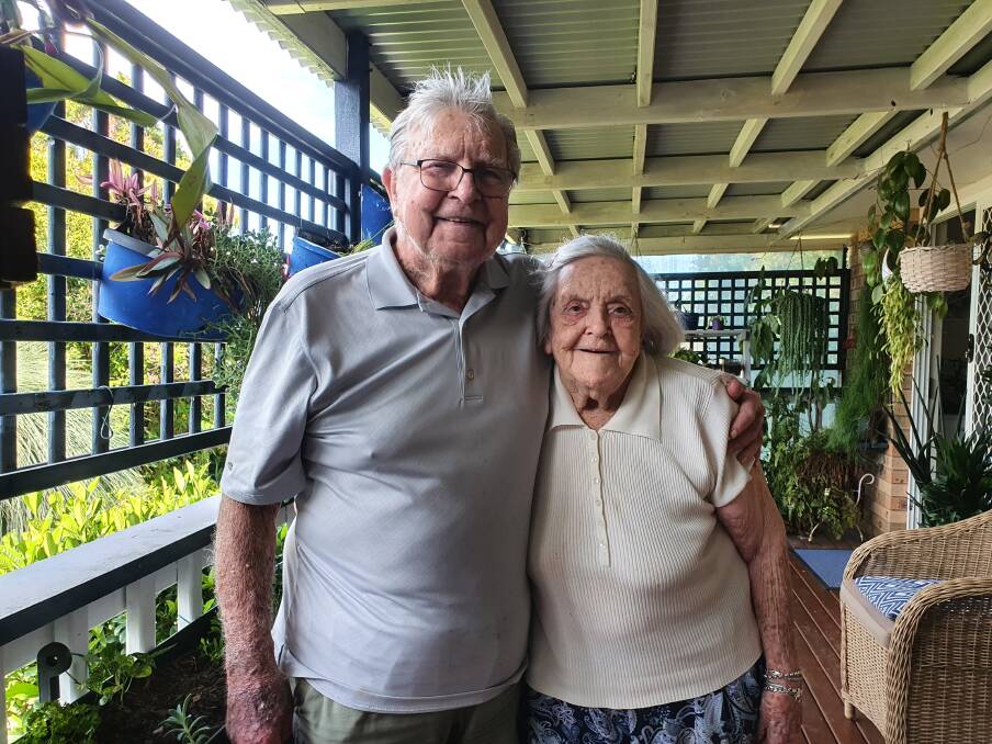 Marriage milestone: Port Macquarie couple John and Betty Gribble will celebrate their 76th wedding anniversary on Wednesday.