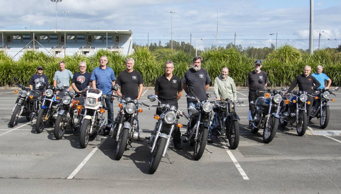 Port Macquarie Classic Motorcycle Club members prepare for a ride. Photo by Roger Fance