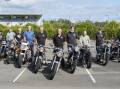 Port Macquarie Classic Motorcycle Club members prepare for a ride. Photo by Roger Fance