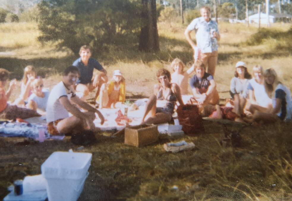 Happy times: The Edward family and others during a picnic on the North Shore in the late 1970s.