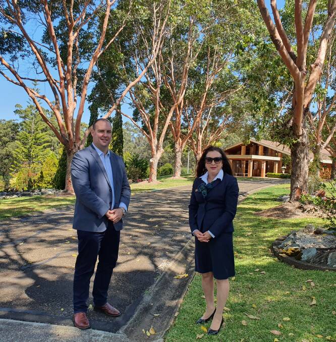 Looking ahead: Walker Funeral Group chief operating officer Michael Bolton and Innes Gardens Memorial Park general manager Debbie Hesse plan for the facility's future.