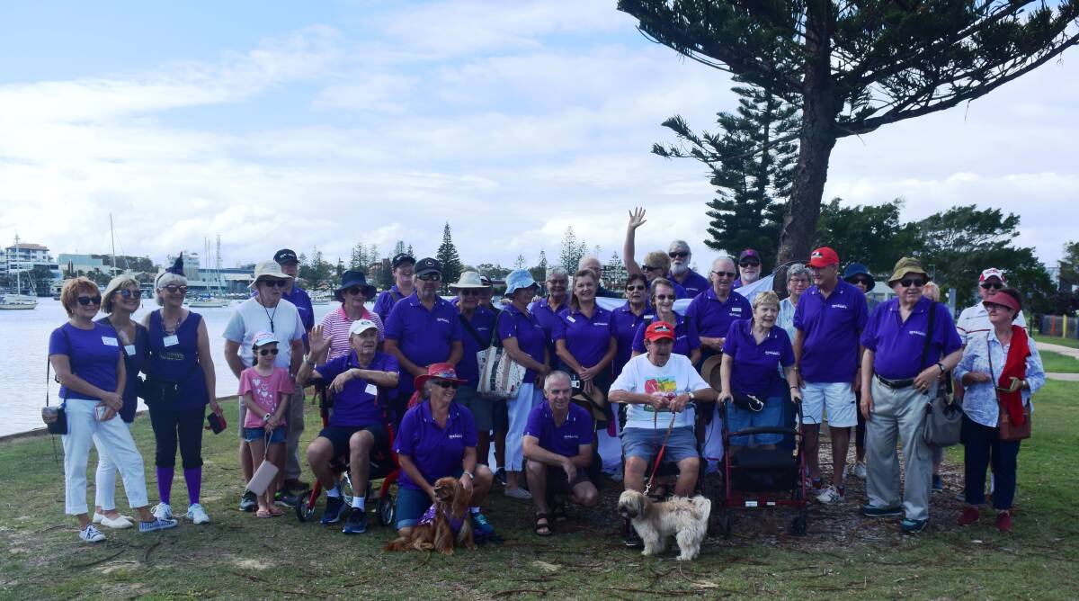 Participants gather ahead of the World Parkinson's Day walk in Port Macquarie.