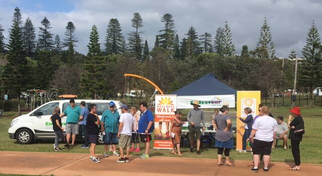 Supporters prepare for the Endeavour Mental Health Recovery Clubhouse Wellness Walk.