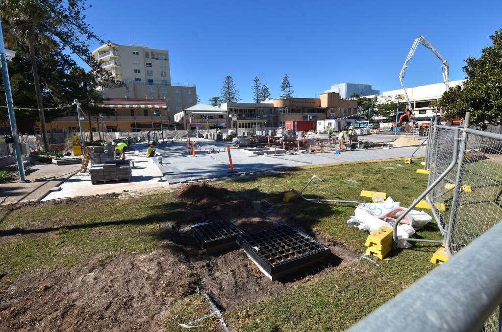 The Town Square work is due for completion before the busy Christmas holiday period.