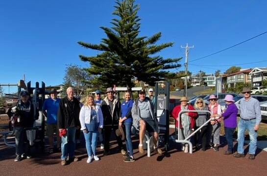A crowd gathers at the unveiling of the outdoor gym. Photo: Port Macquarie-Hastings Council