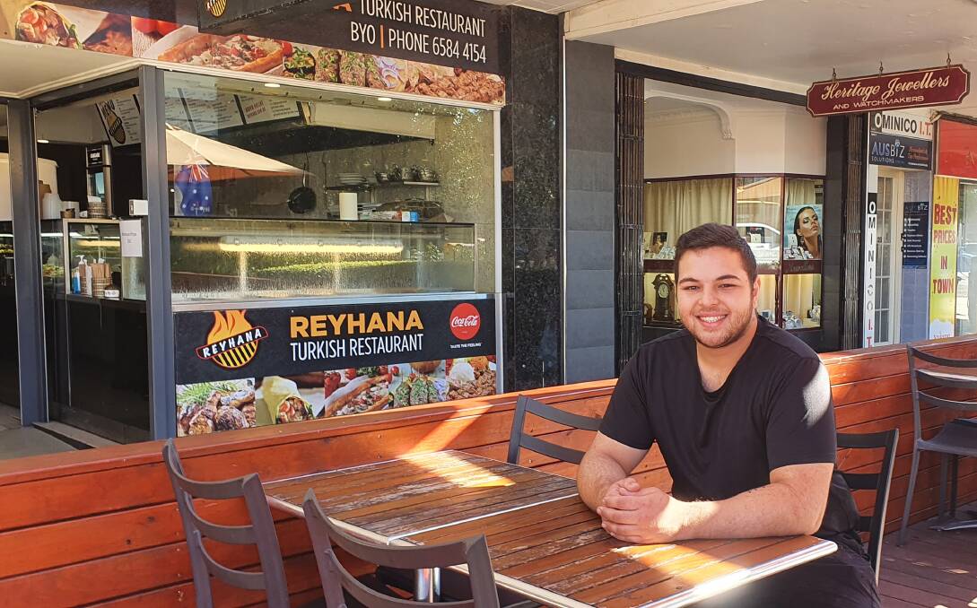 Recipe for success: Reyhana Turkish Restaurant manager Omer Elma says the outdoor dining parklet is popular with the restaurant's patrons.