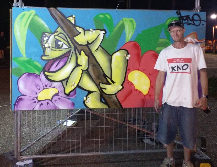 Art on show: Street artist Damon Moroney enjoys taking part in ArtWalk.
