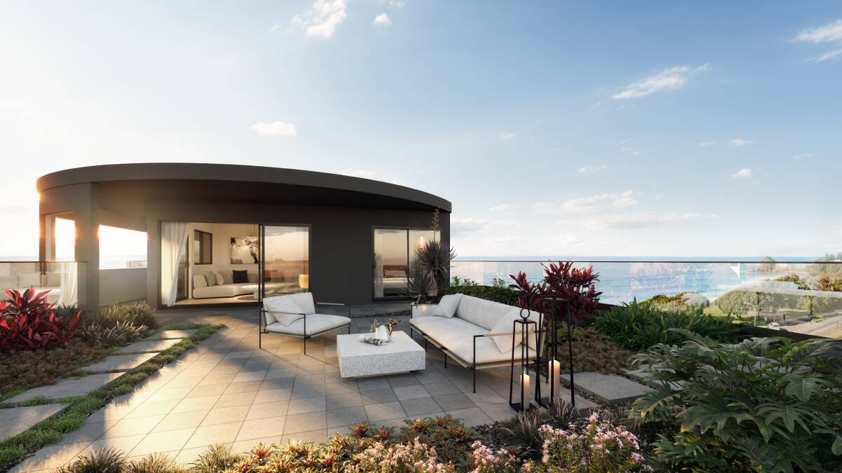 Luxury: The Altitude 55 penthouse courtyard is set to command stunning views. Image: rdvis
