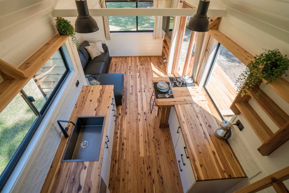 An inside view of the Sojourner - one of the company's tiny house models.
