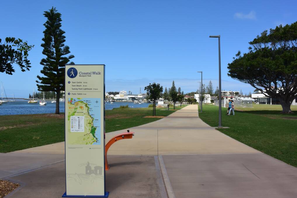 The wider foreshore path is open at Westport Park.