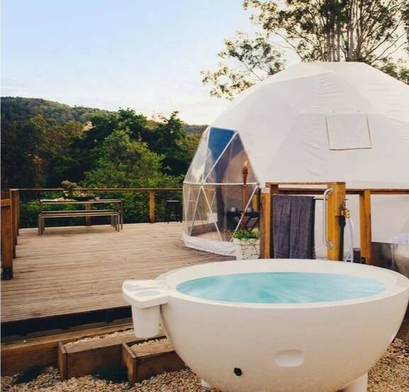 Top spot: Experience sustainable living in comfort at Nature Domes. Photo: Iron and Clay Photography