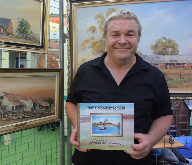 Story told: Port Macquarie's David Martin promotes the biography Not a Moment to Lose - The Fine Art of Ambrose Carr.