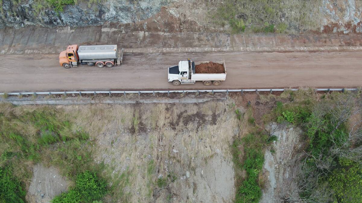 A view from above one of the landslips. Photo: Transport for NSW