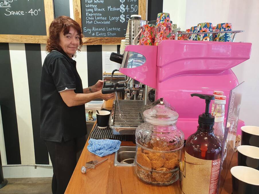Fresh start: Teena Wall makes a coffee as part of her job at Companion Bakery and Salad Bar.