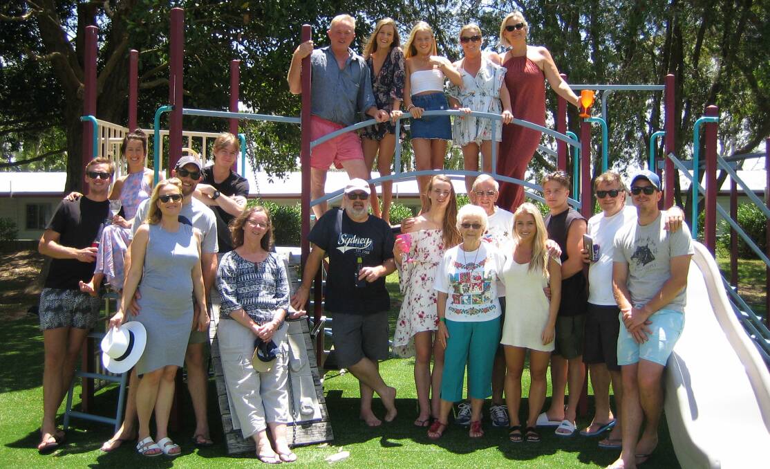 Family time: The Green family catches up for Christmas at Vacation Village. Three generations of the family travelled to Port Macquarie for the 2016 celebration.