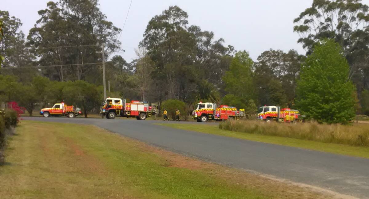 Dedicated crew: The Lake Cathie Rural Fire Brigade saved Long Point Vineyard from bushfire in October 2019.
