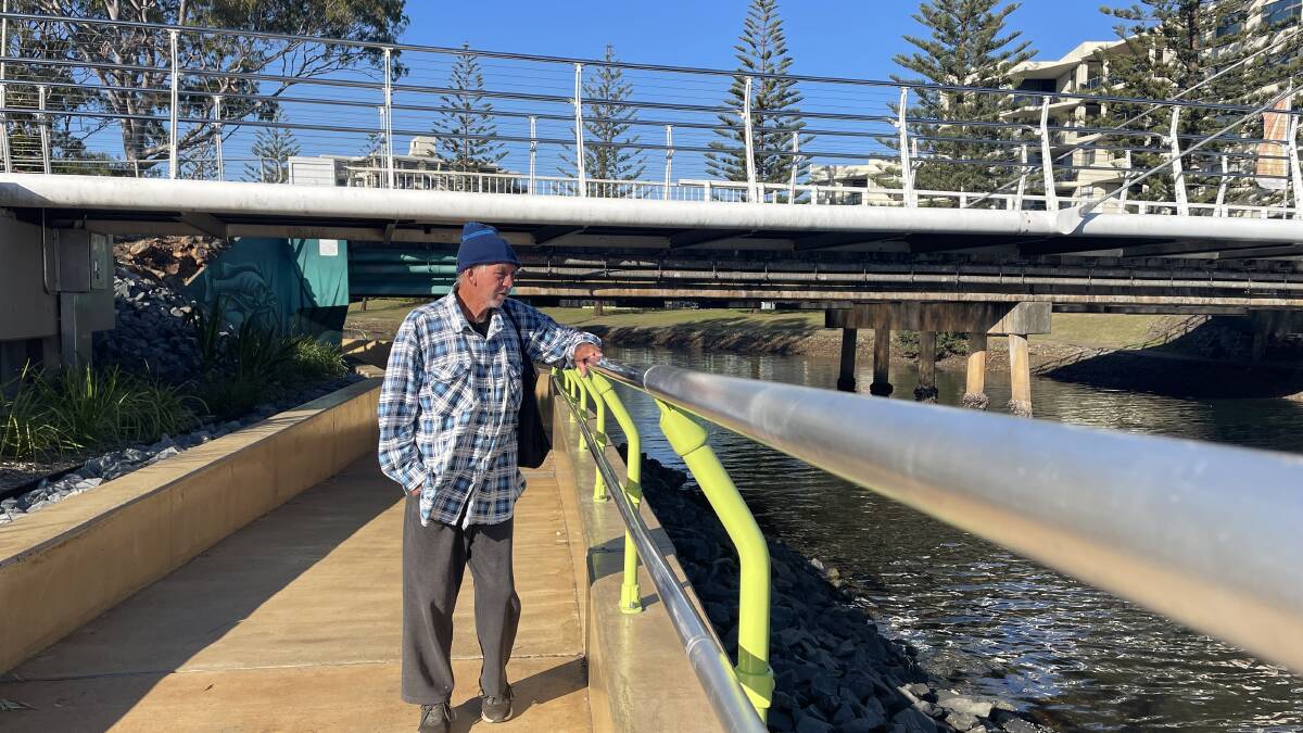David Lee regularly uses the Bicentennial Walkway, which includes two new pedestrian underpasses. The final southern section opened to the public in December 2022. Picture by Lisa Tisdell
